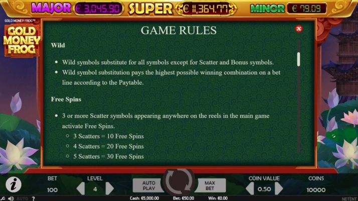 Gold Money Frog :: General Game Rules