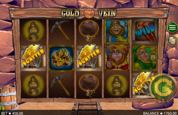 Gold Vein :: Scatter symbols triggers the free spins feature
