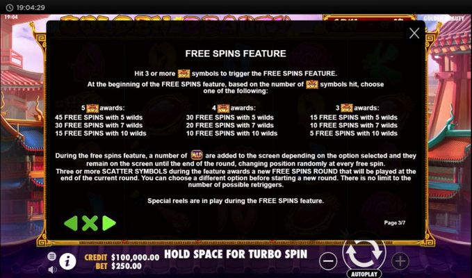 Free Spins Rules