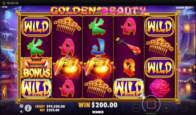 Golden Beauty :: Free Spins Game Board