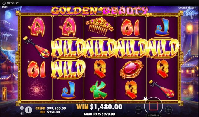 Golden Beauty :: Multiple winning paylines