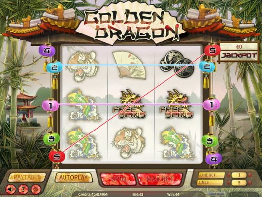 Golden Dragon :: A pair of winning paylines