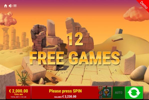 12 Free Spins Awarded