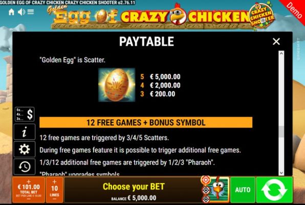 Golden Egg of Crazy Chicken Crazy Chicken Shooter :: Free Spins Rules