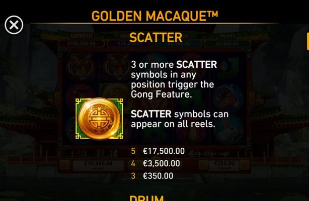Golden Macaque :: Scatter Symbol Rules