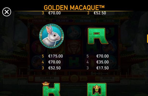 Golden Macaque :: Paytable - Medium Value Symbols
