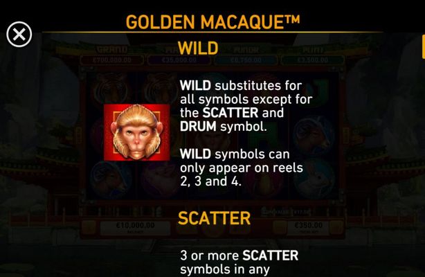 Golden Macaque :: Wild Symbol Rules