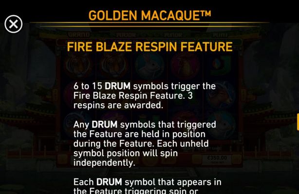 Golden Macaque :: Fire Blaze Respin Feature