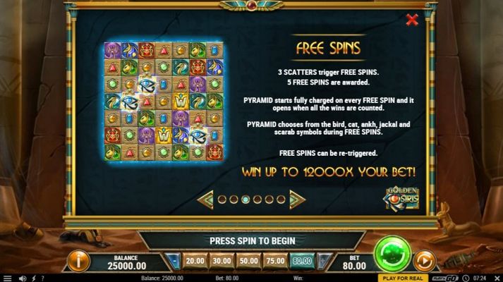 Golden Siris :: Free Spin Feature Rules