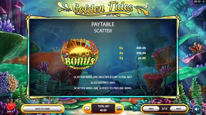 Golden Tides :: Scatter Symbol Rules