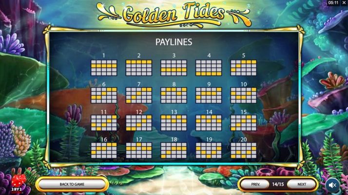 Golden Tides :: Paylines 1-20