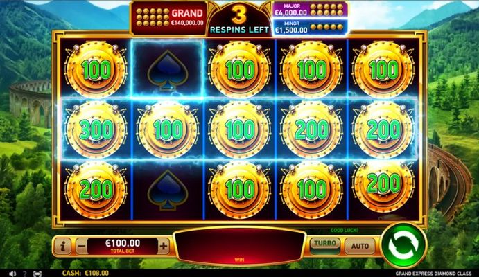 Grand Express Diamond Class :: Complete a row and win a jackpot