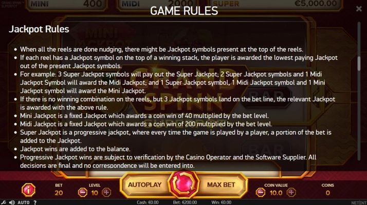 Jackpot Rules