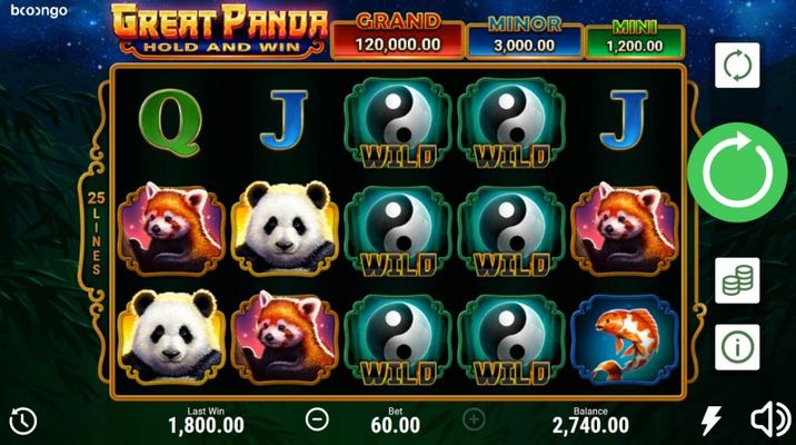Great Panda Hold and Win :: Multiple winning paylines