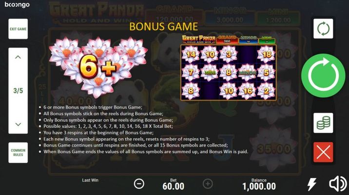 Great Panda Hold and Win :: Bonus Feature