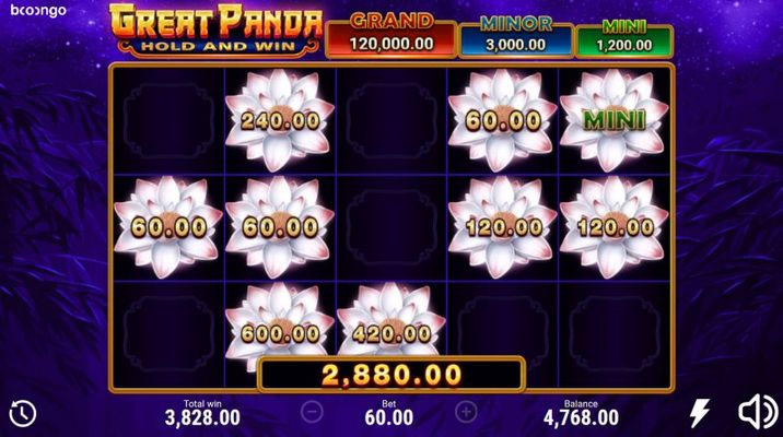 Great Panda Hold and Win :: Bonus play ends when no more money symbols land on the reels