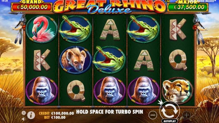 Play slots at Casino Sieger: Casino Sieger featuring the Video Slots Great Rhino Deluxe with a maximum payout of $600,000