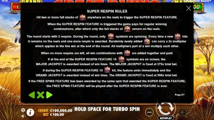 Great Rhino Deluxe :: Super Respin Rules