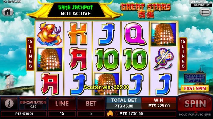 Scatter symbols triggers the free spins feature