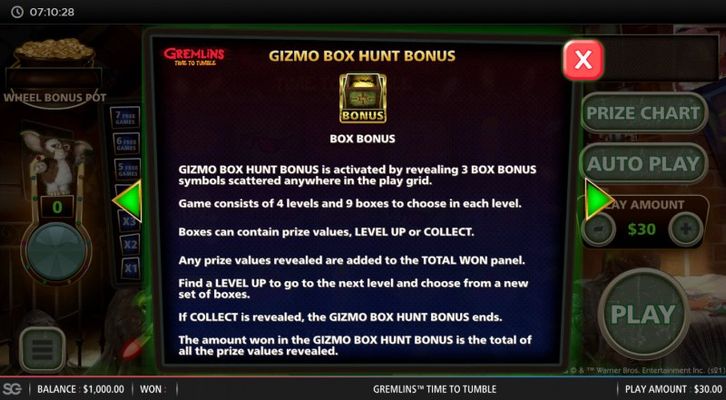 Gremlins Time to Tumble :: Gizmo Hunt Bonus
