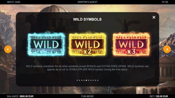 Griffin's Quest :: Wild Symbols Rules