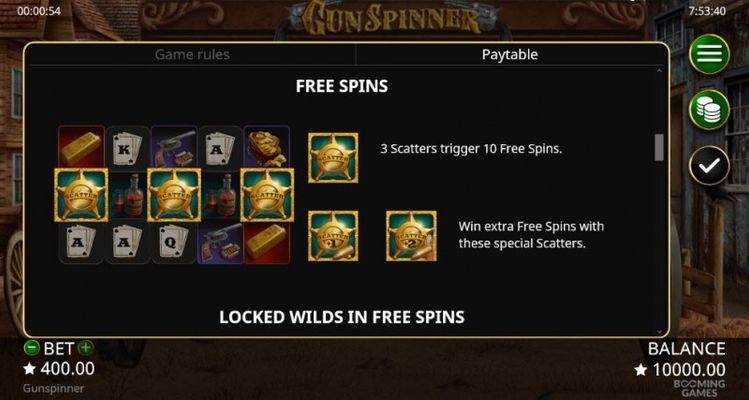 Gun Spinner :: Free Spins Rules
