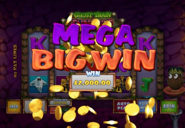 A 2,000.00 Mega Win awarded player for bonus game play.