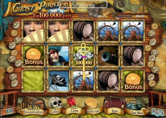 Collect keys as they appear on screen, once you have collected five keys, you qualify to play the Lucky Door bonus game.