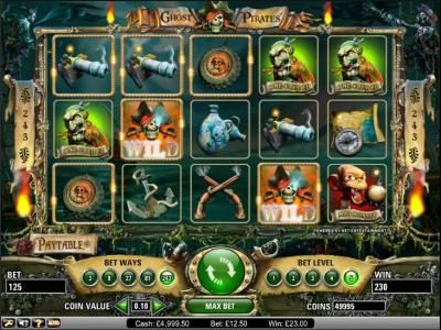 Ghost Pirates slot game in action