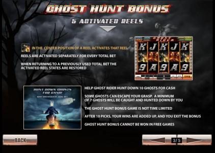 ghost hunt bonus 5 activated reels