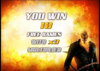 10 free games awarded with a x3 multiplier