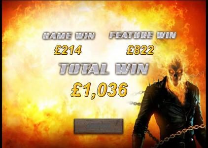 free game feature leads to a 1036 credit payout