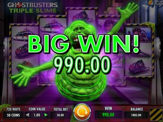 Player awarded a 990.00 Big Win.