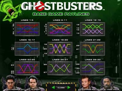 base game payline diagrams