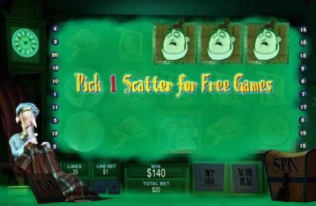 Pick 1 scatter for free games