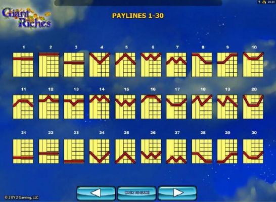 Payline Diagrams 1-30