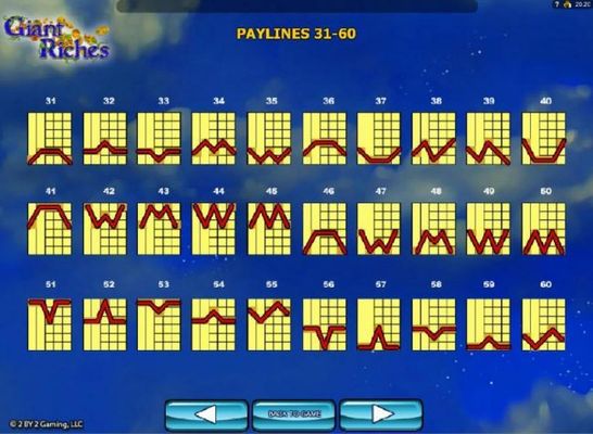 Payline Diagrams 31-60