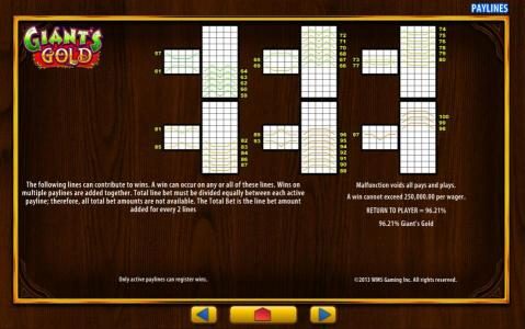 Payline Diagrams 57 - 100