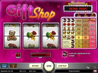 here is an example of a typical 18 coin jackpot