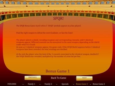 SPGR bonus game rules