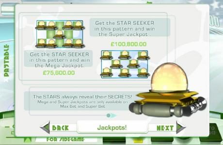 star seeker triggers jackpots