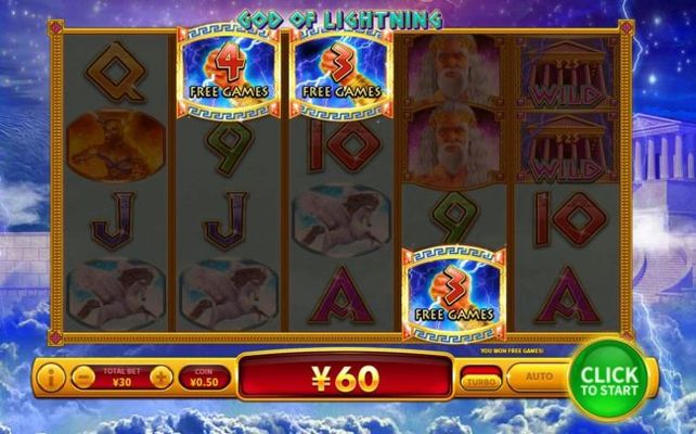 Three or more scatter symbols appearing anywhere on the reels triggers the free spins feature