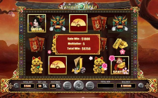 Feature pays out a total of 6756 credits