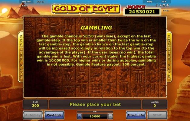 Gambling Feature Rules