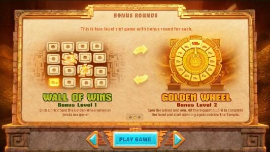 bonus rounds - wall of wins and golden wheel