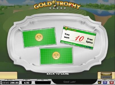 ten free spins awarded