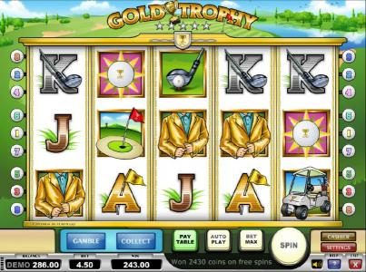 the free spins feature paid out a total jackpot of $243.00