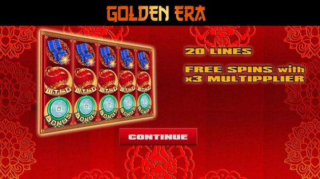 Game features include: 20 Lines and Free Spins with 3x Multiplier