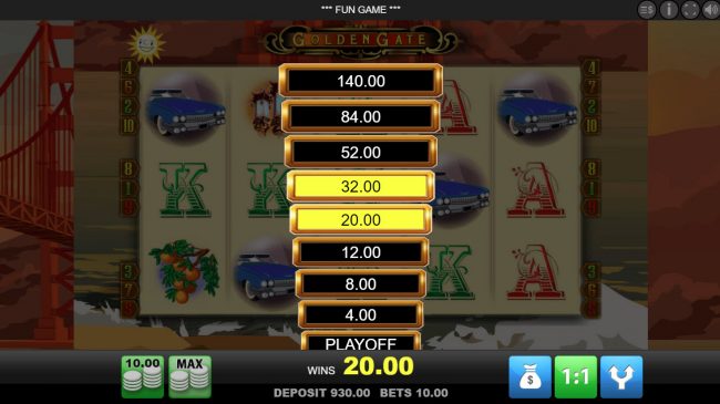 Ladder Gamble Feature Game Board