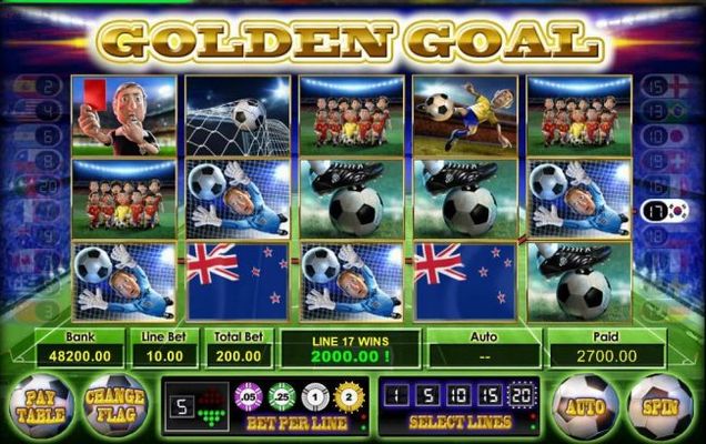 Line 17 triggers a 2000 jackpot award